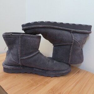 Bearpaw Alyssa Bootie Suede Short Boots Slate Gray Size 7